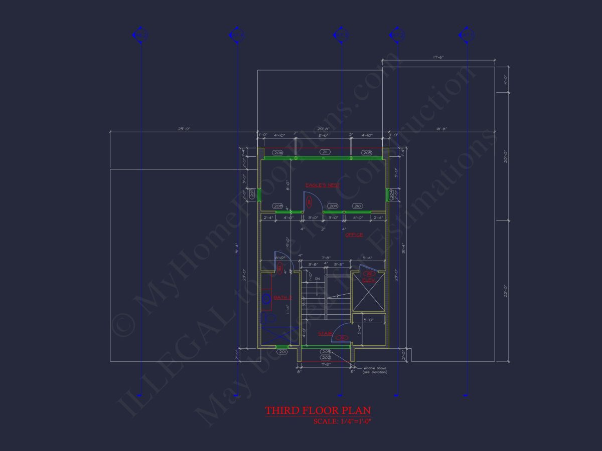 Modern house Floor Plan with 3 Stories and Contemporary Designs