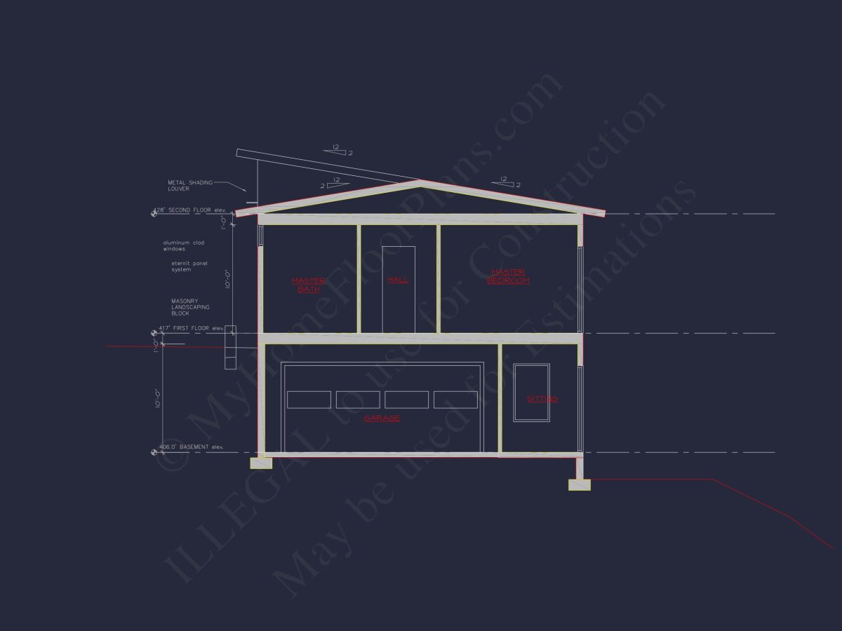 Modern house Floor Plan with 3 Stories and Contemporary Designs