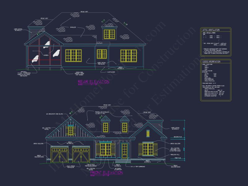 Modern house Floor Plan with 4 Bedrooms, CAD Designs & Features