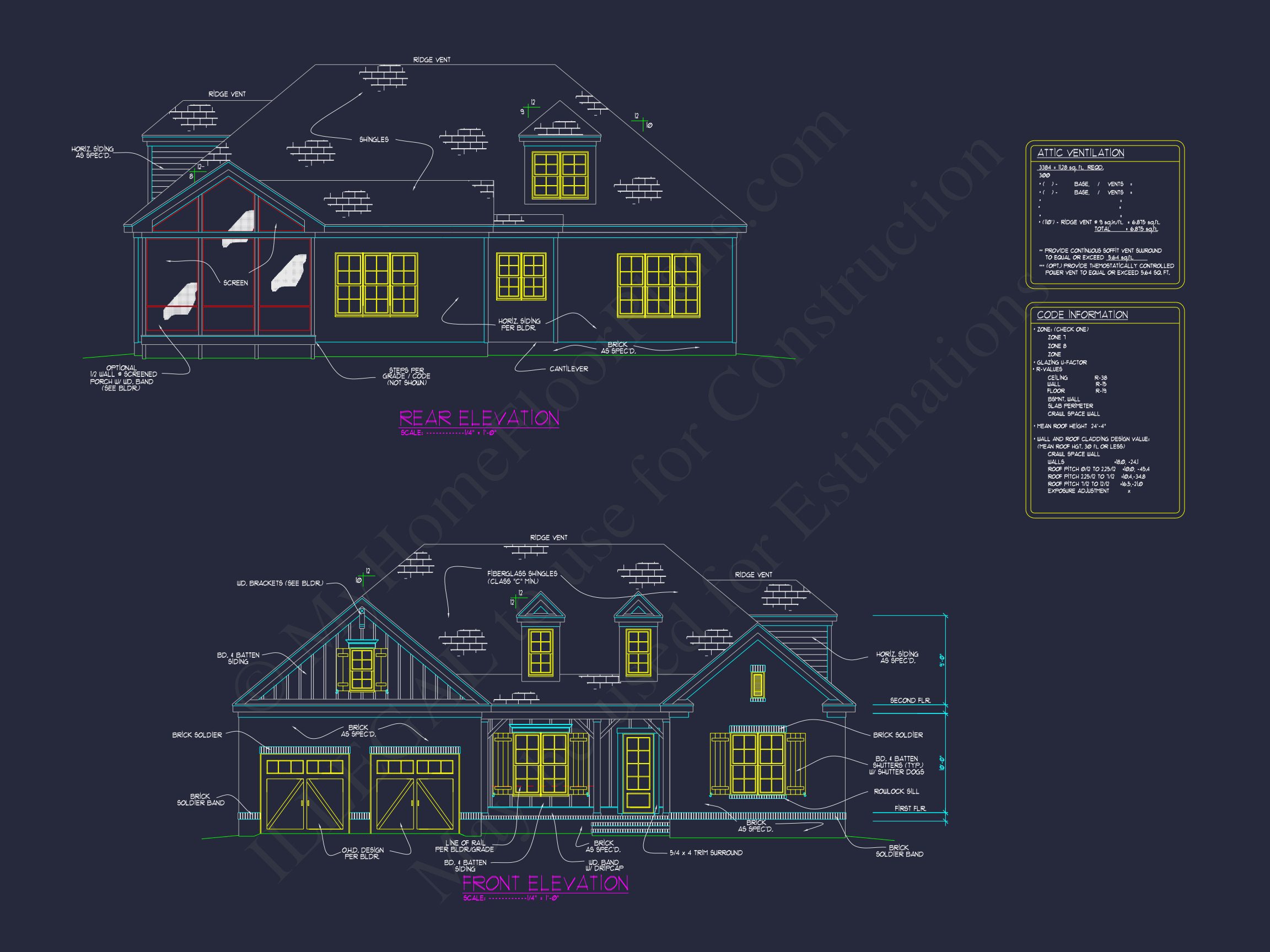 Modern house Floor Plan with 4 Bedrooms,CAD Designs & Features