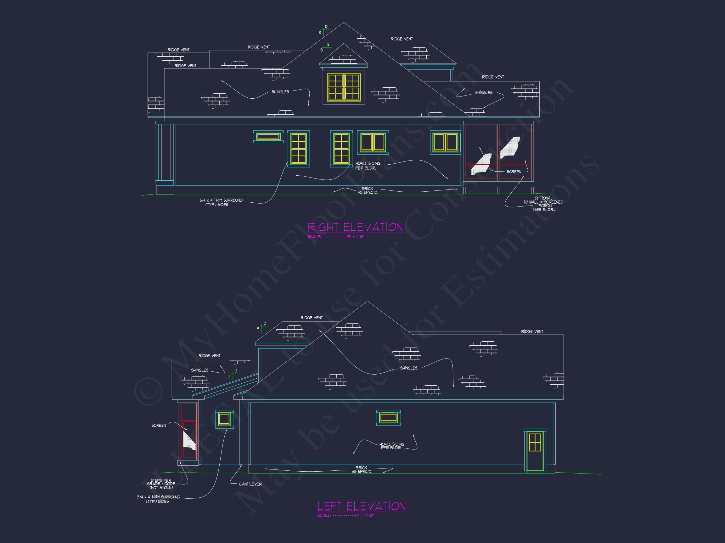 Modern house Floor Plan with 4 Bedrooms,CAD Designs & Features