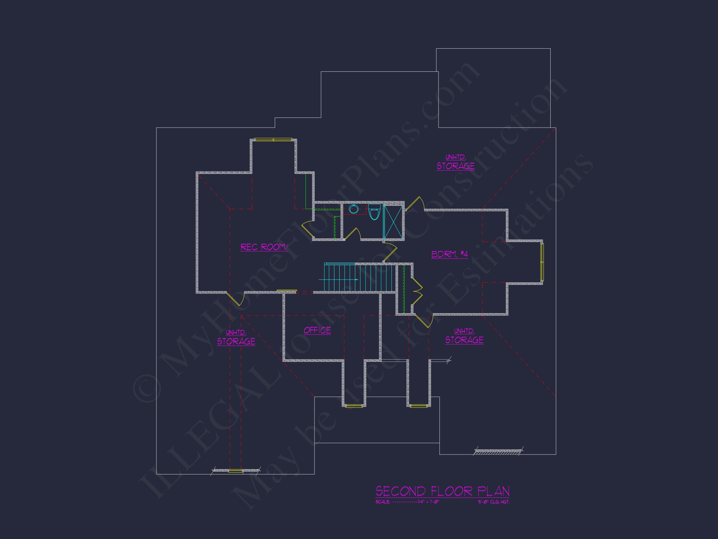 Modern house Floor Plan with 4 Bedrooms,CAD Designs & Features