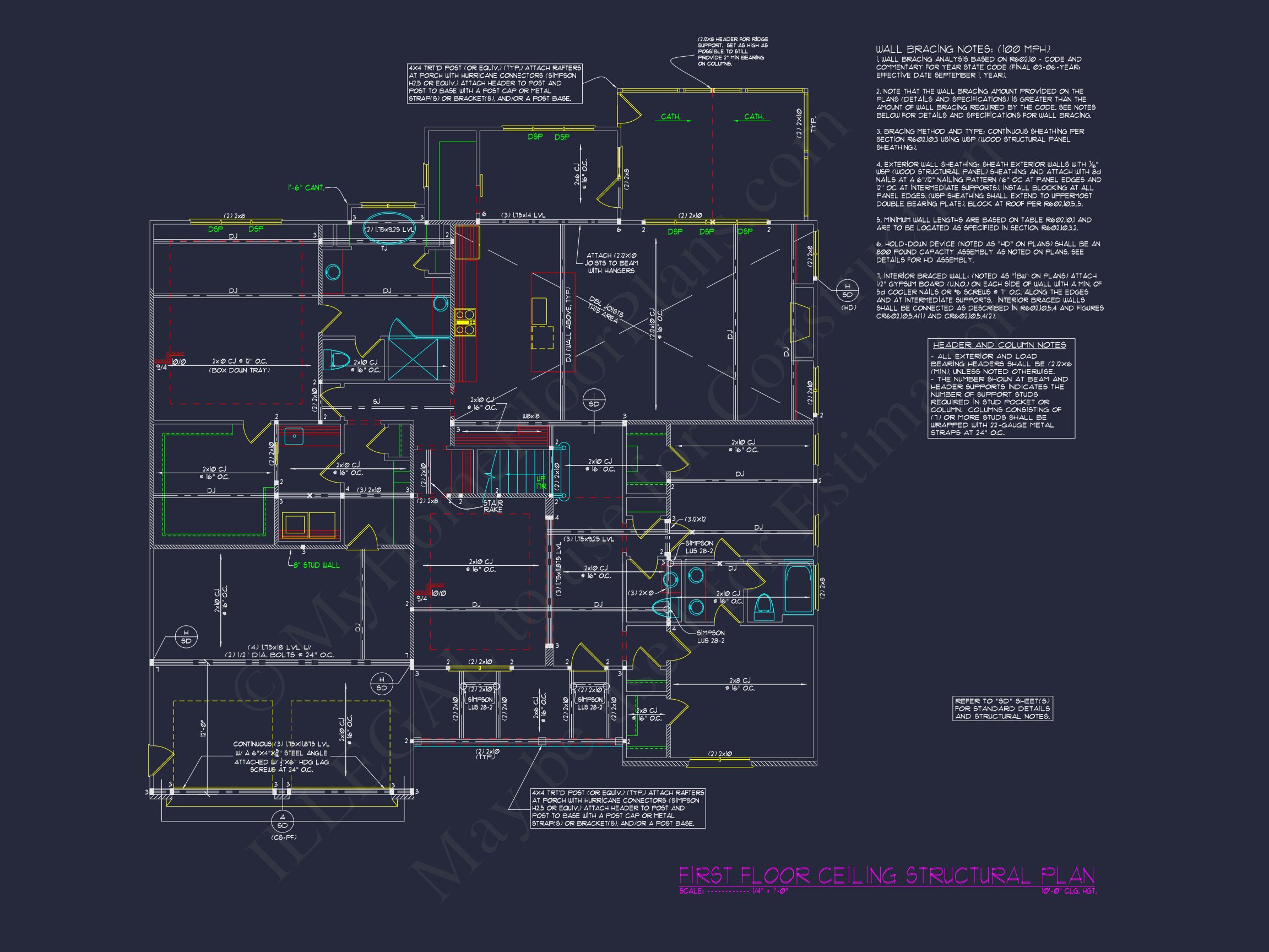 Modern house Floor Plan with 4 Bedrooms,CAD Designs & Features