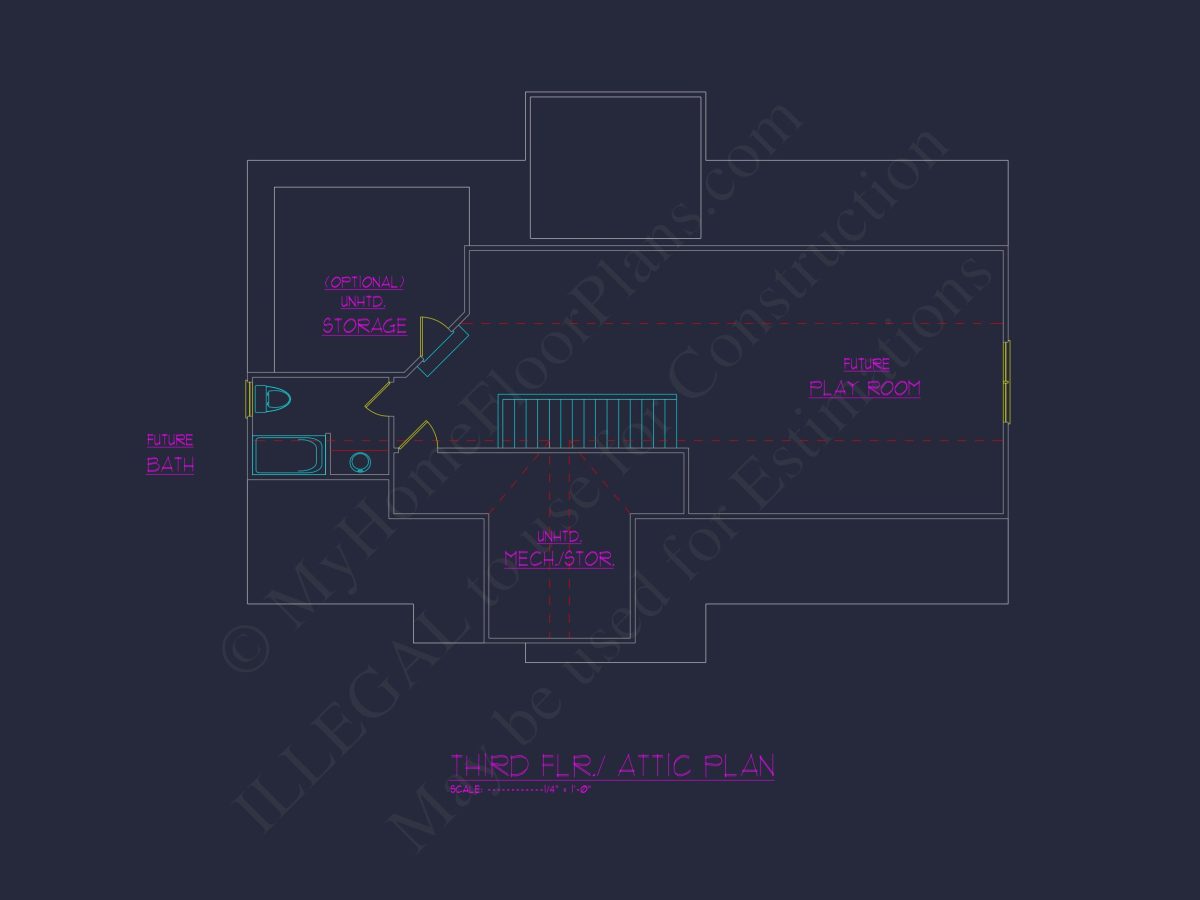 Modern house Floor Plan with 5 Bedrooms, Blueprint & Designs