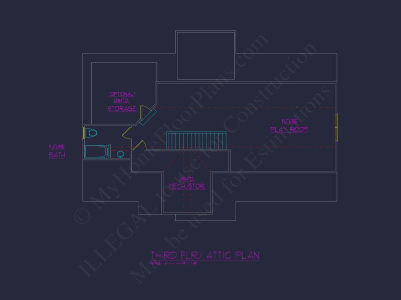Modern house Floor Plan with 5 Bedrooms, Blueprint & Designs