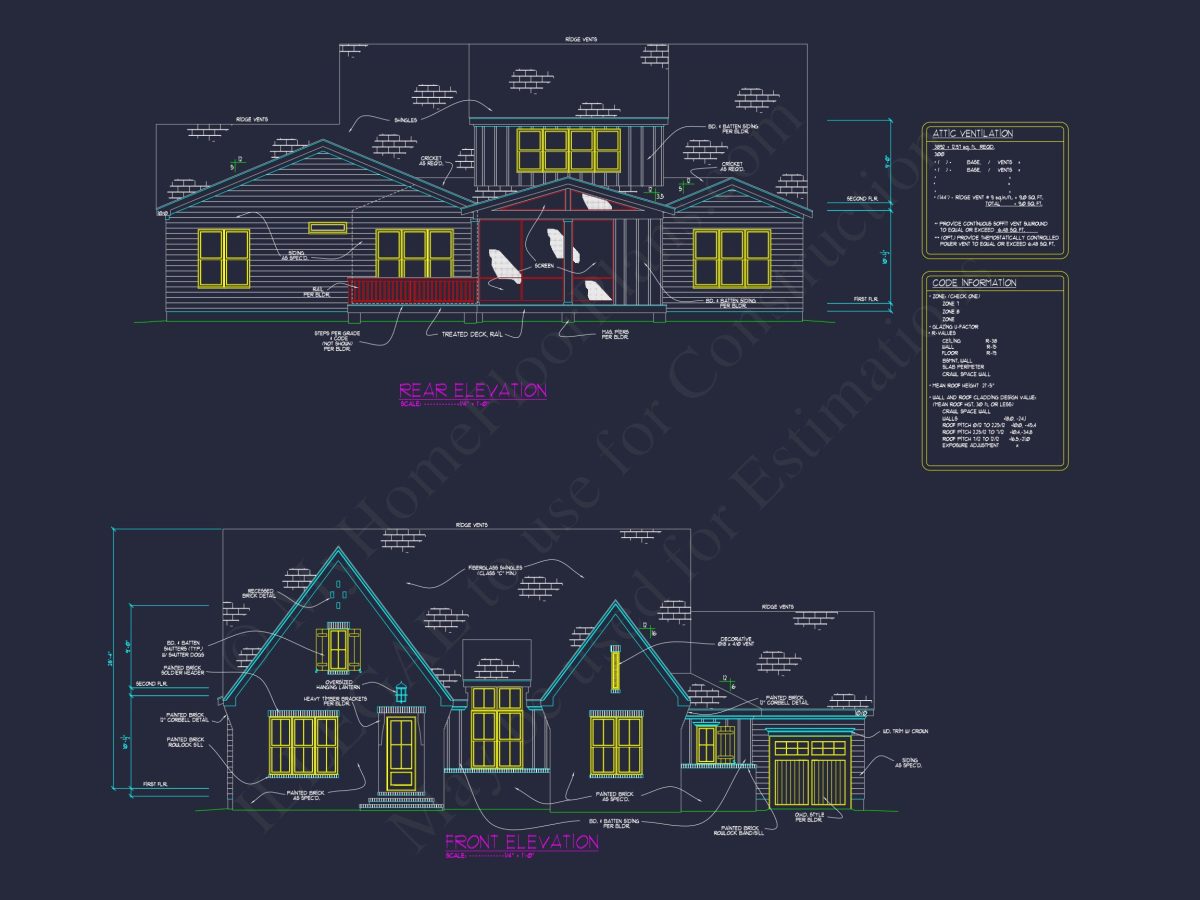 Modern house Floor Plan with 5 Bedrooms, CAD Blueprint Designs