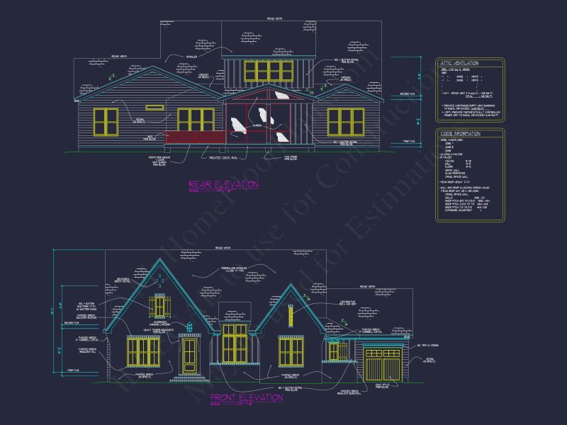 Modern house Floor Plan with 5 Bedrooms, CAD Blueprint Designs
