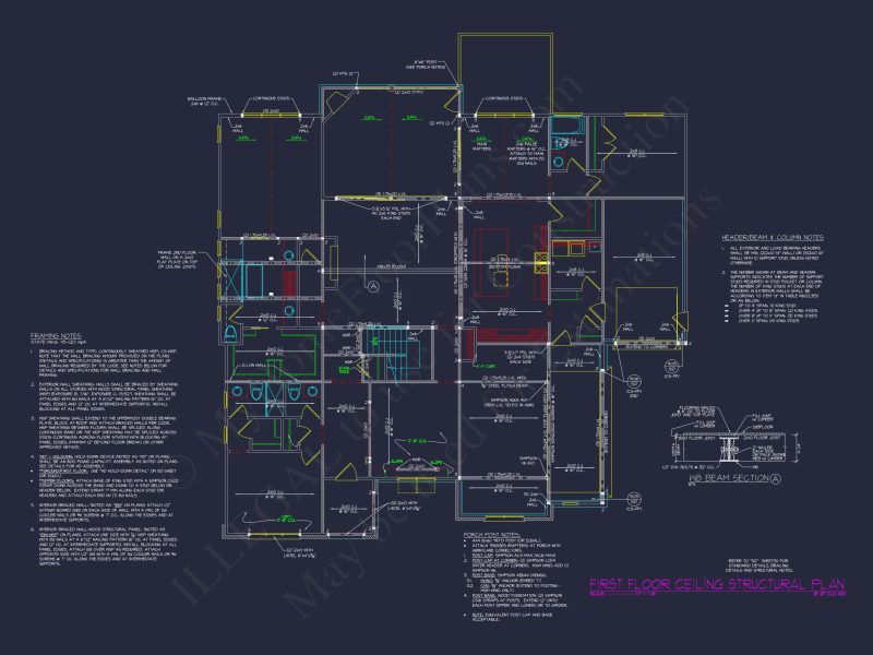 Modern house Floor Plan with 5 Bedrooms, CAD Blueprint Designs