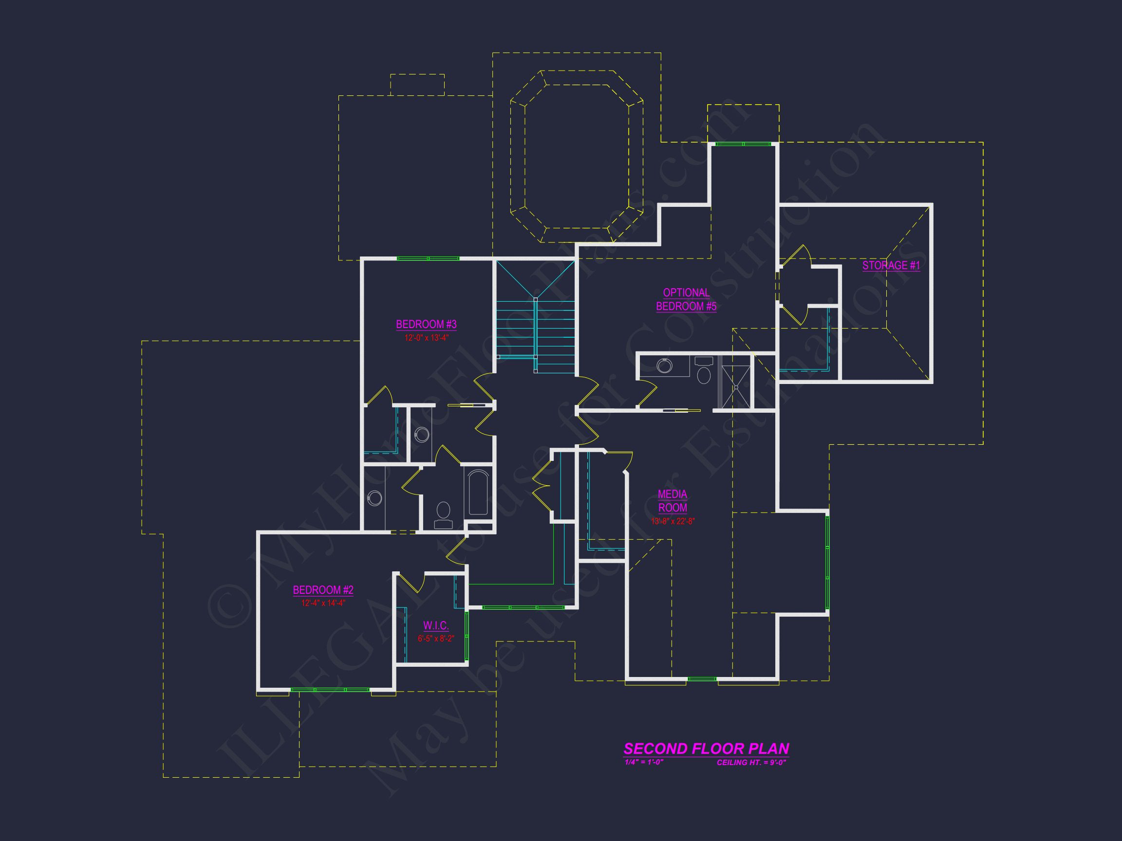 Modern house Floor Plan with CAD Architecture Designs