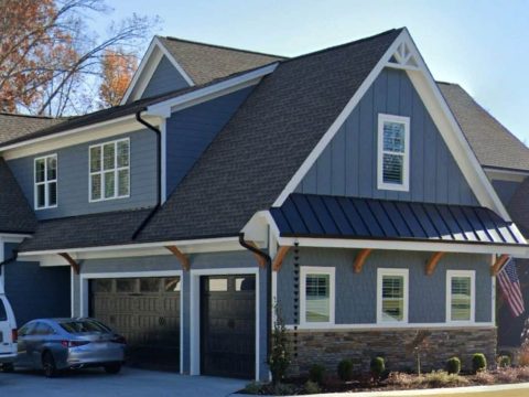 Modern house Floor Plan with CAD Blueprint for 2-Story Design