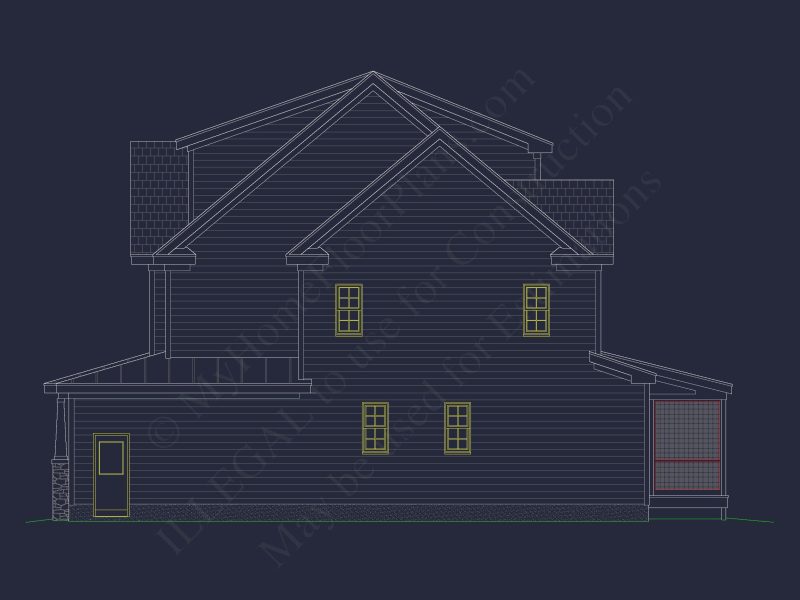 Modern house Floor Plan with CAD Designs & Blueprint Features