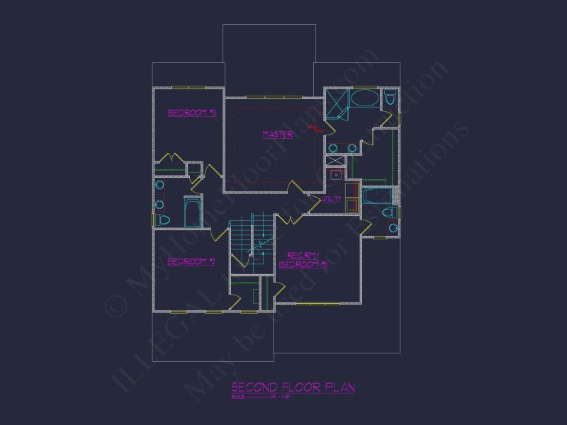 Modern house Floor Plan with CAD Designs & Blueprint Features