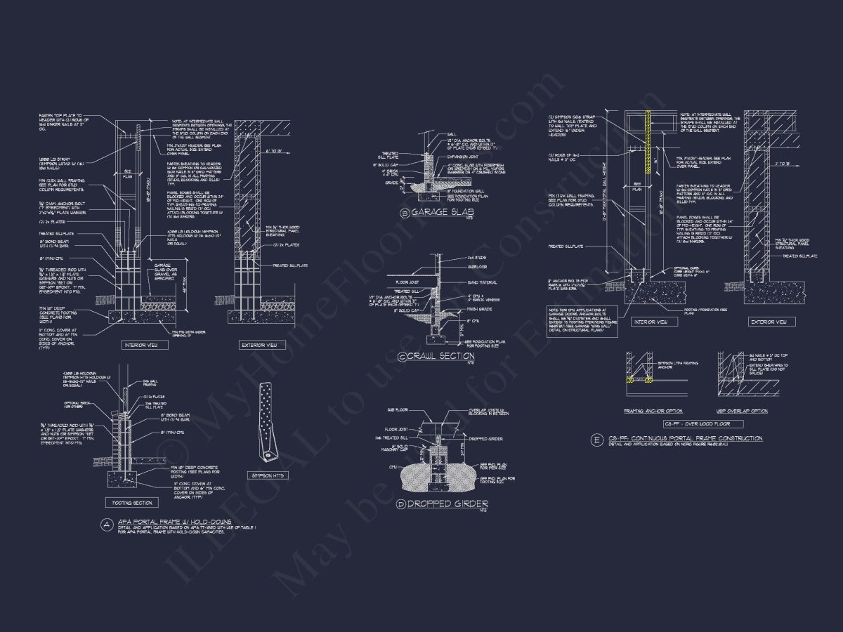 Modern house Floor Plan with CAD Designs & Blueprint Features