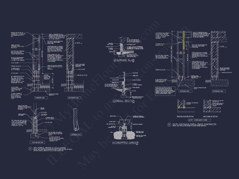 Modern house Floor Plan with CAD Designs & Blueprint Features