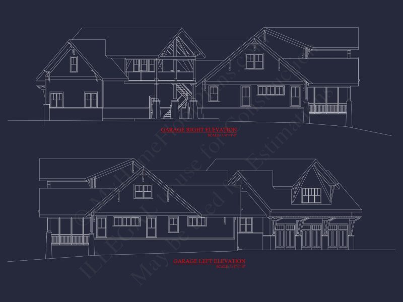 Modern house Floor Plan with CAD Designs and Blueprint
