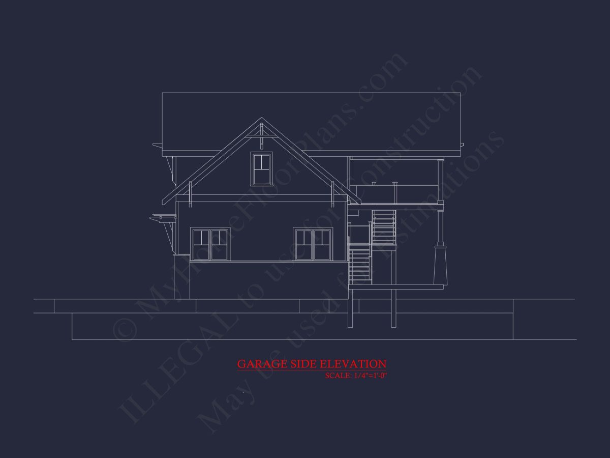 Modern house Floor Plan with CAD Designs and Blueprint