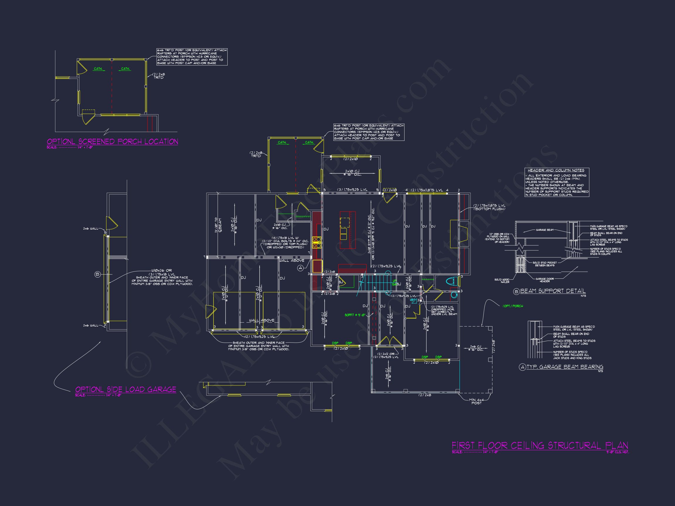 Modern house Floor Plan with Detailed CAD Architecture Designs