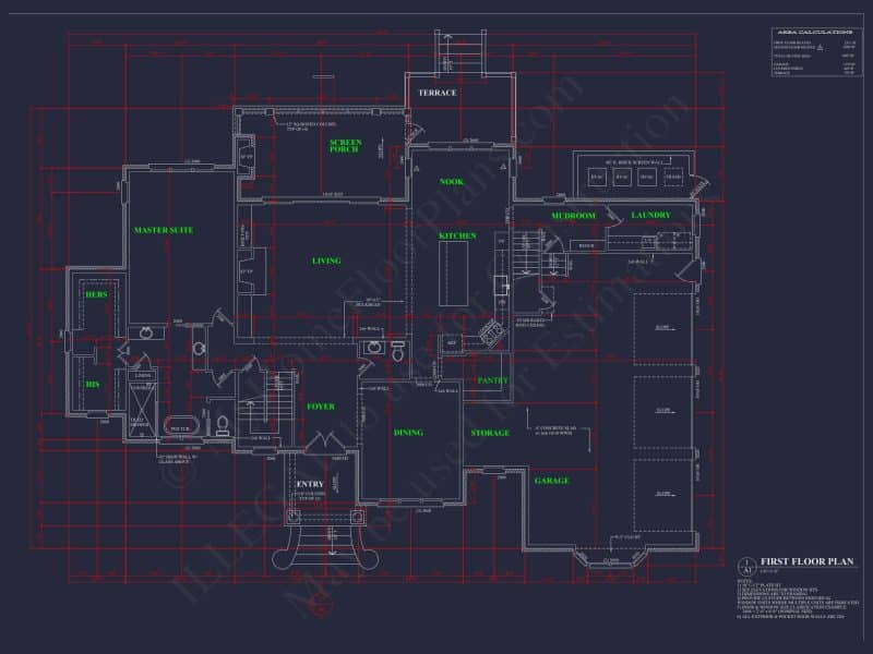Modern house Floor Plan with Luxury CAD Blueprint Designs