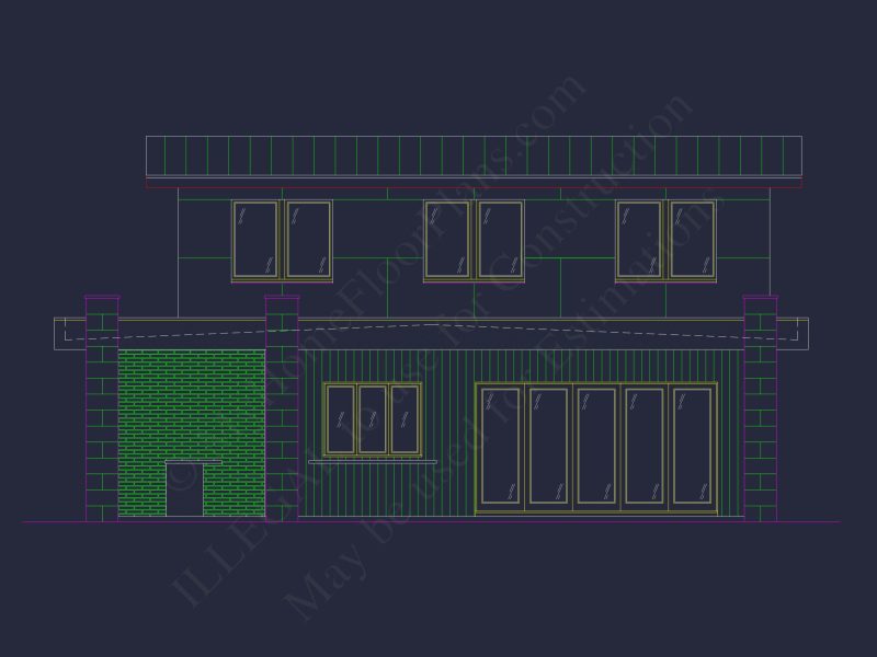 Modern house Floor Plan with Luxury Features and CAD Designs