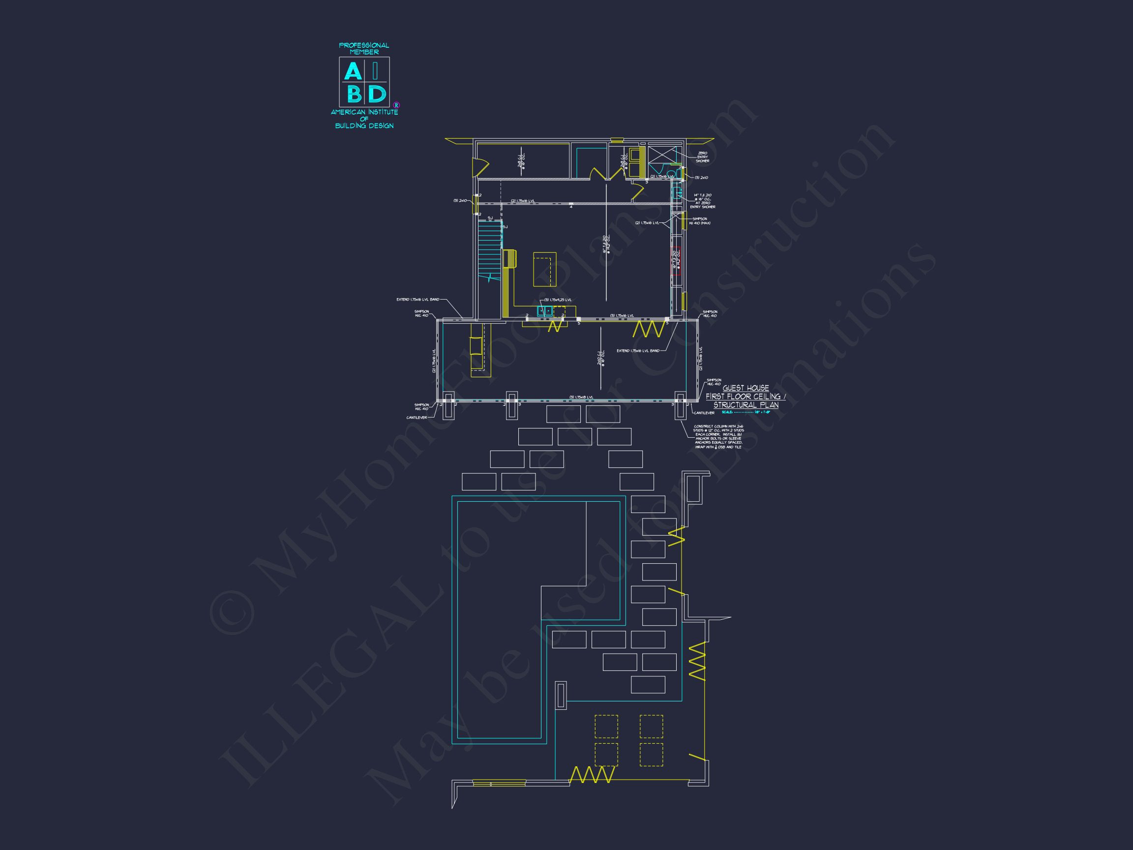 Modern house Floor Plan with Luxury Features and CAD Designs