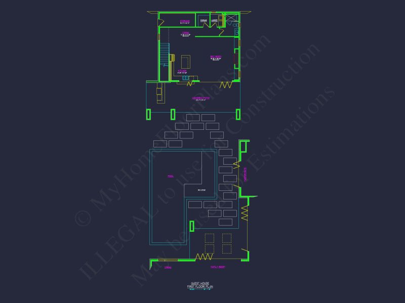 Modern house Floor Plan with Luxury Features and CAD Designs