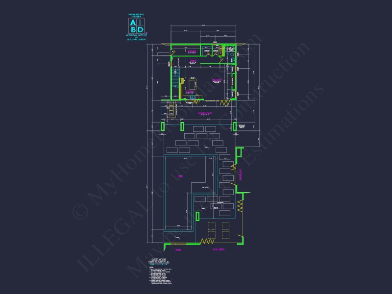 Modern house Floor Plan with Luxury Features and CAD Designs
