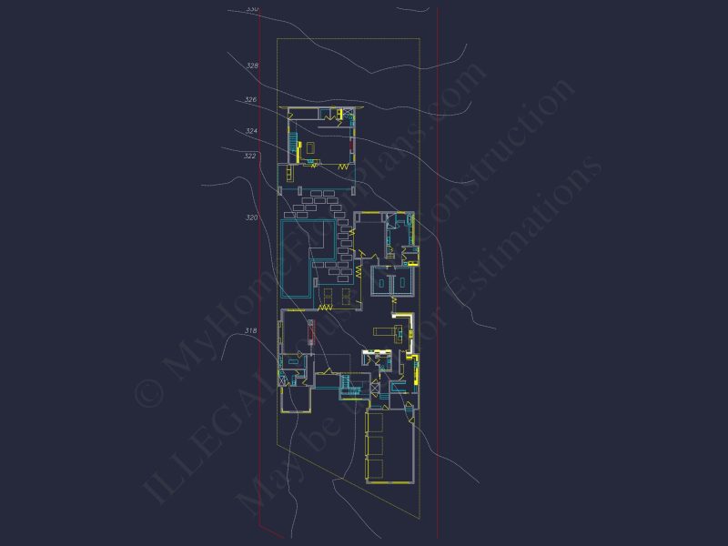 Modern house Floor Plan with Luxury Features and CAD Designs