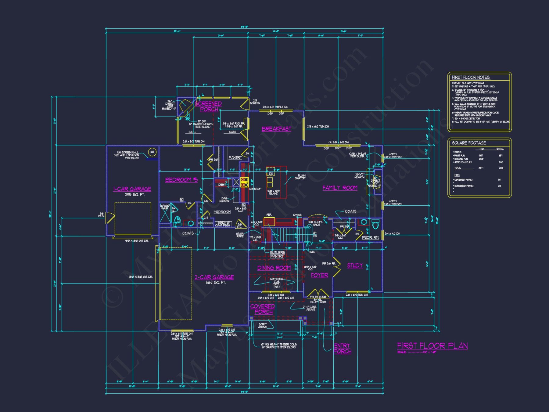 Modern house Floor Plan with Spacious Blueprint Designs