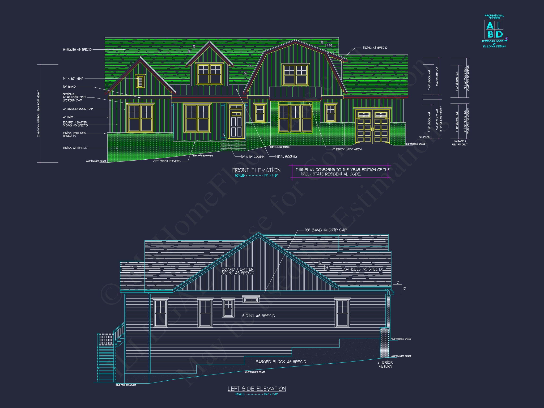 4-Bedroom Floor Plan with Blueprint Designs