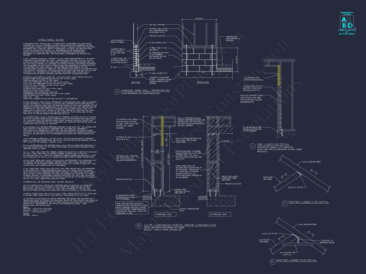 4-Bedroom Floor Plan with Blueprint Designs