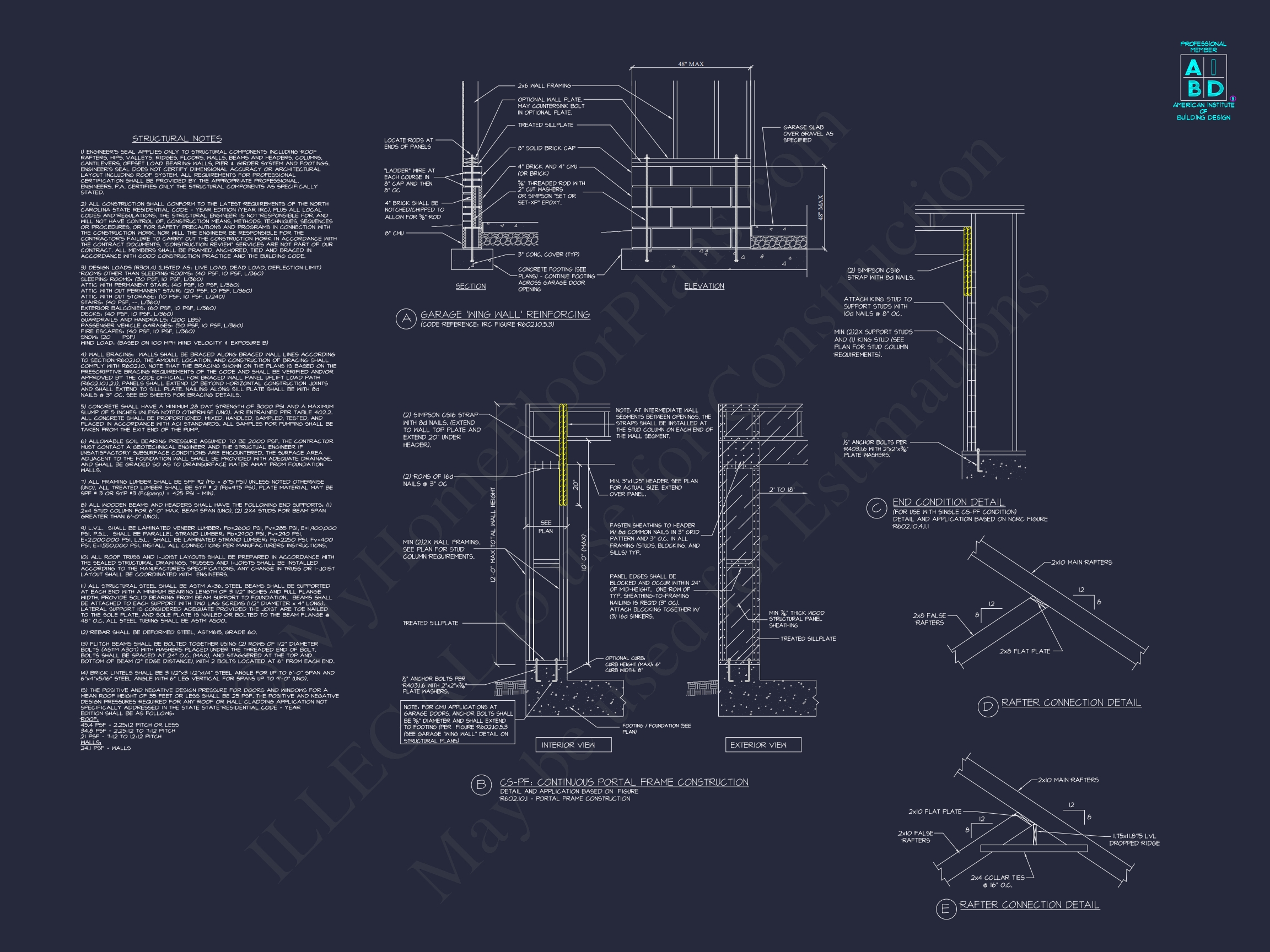 4-Bedroom Floor Plan with Blueprint Designs