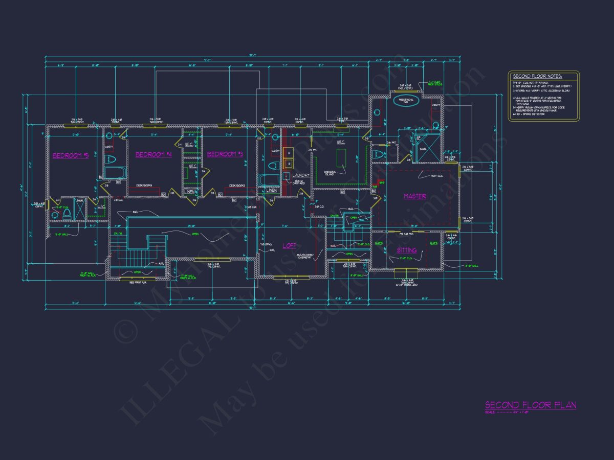 Architectural Blueprint with CAD Designs