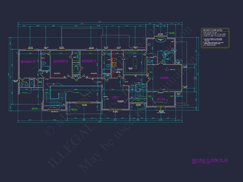 Architectural Blueprint with CAD Designs
