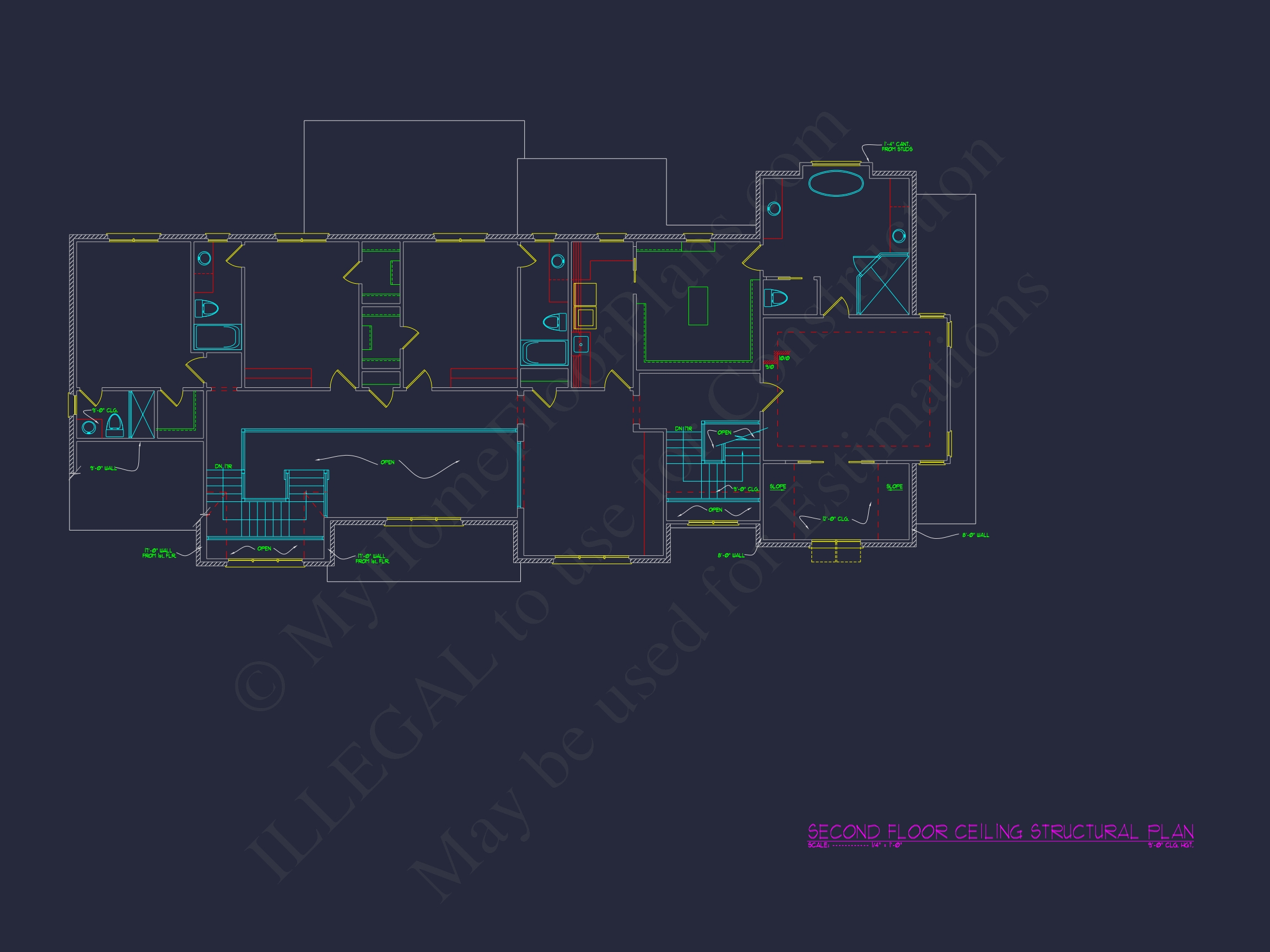 Architectural Blueprint with CAD Designs