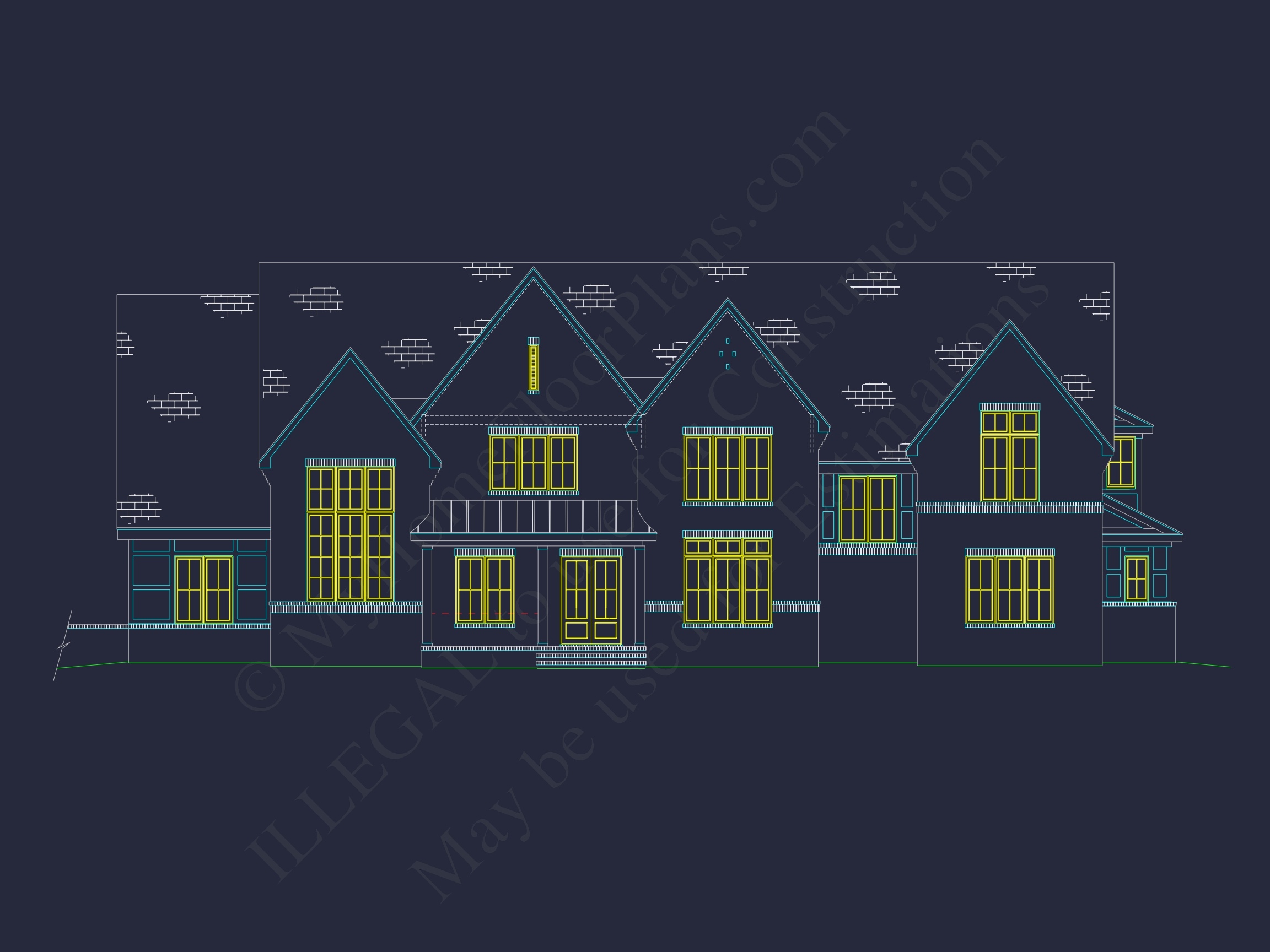 Architectural Blueprint with CAD Designs