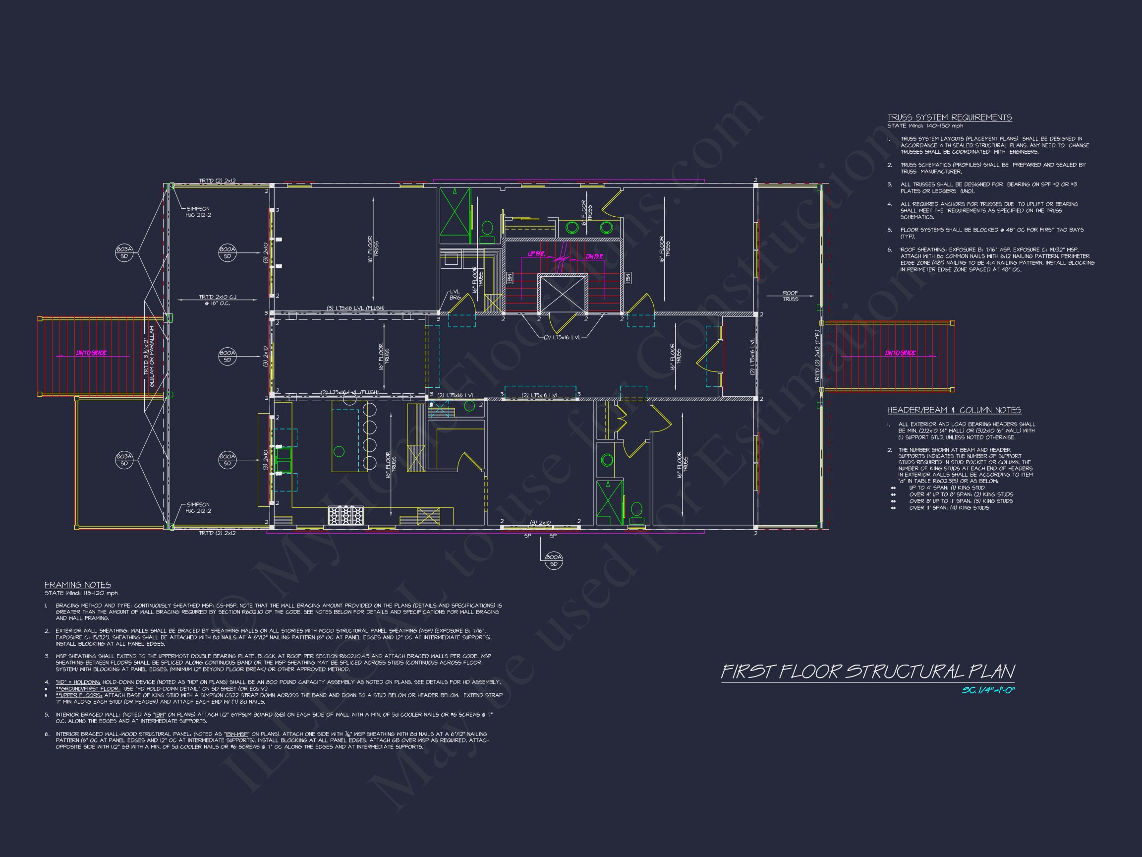 Modern house Plan: Detailed Floor Plan,CAD Designs & Blueprint