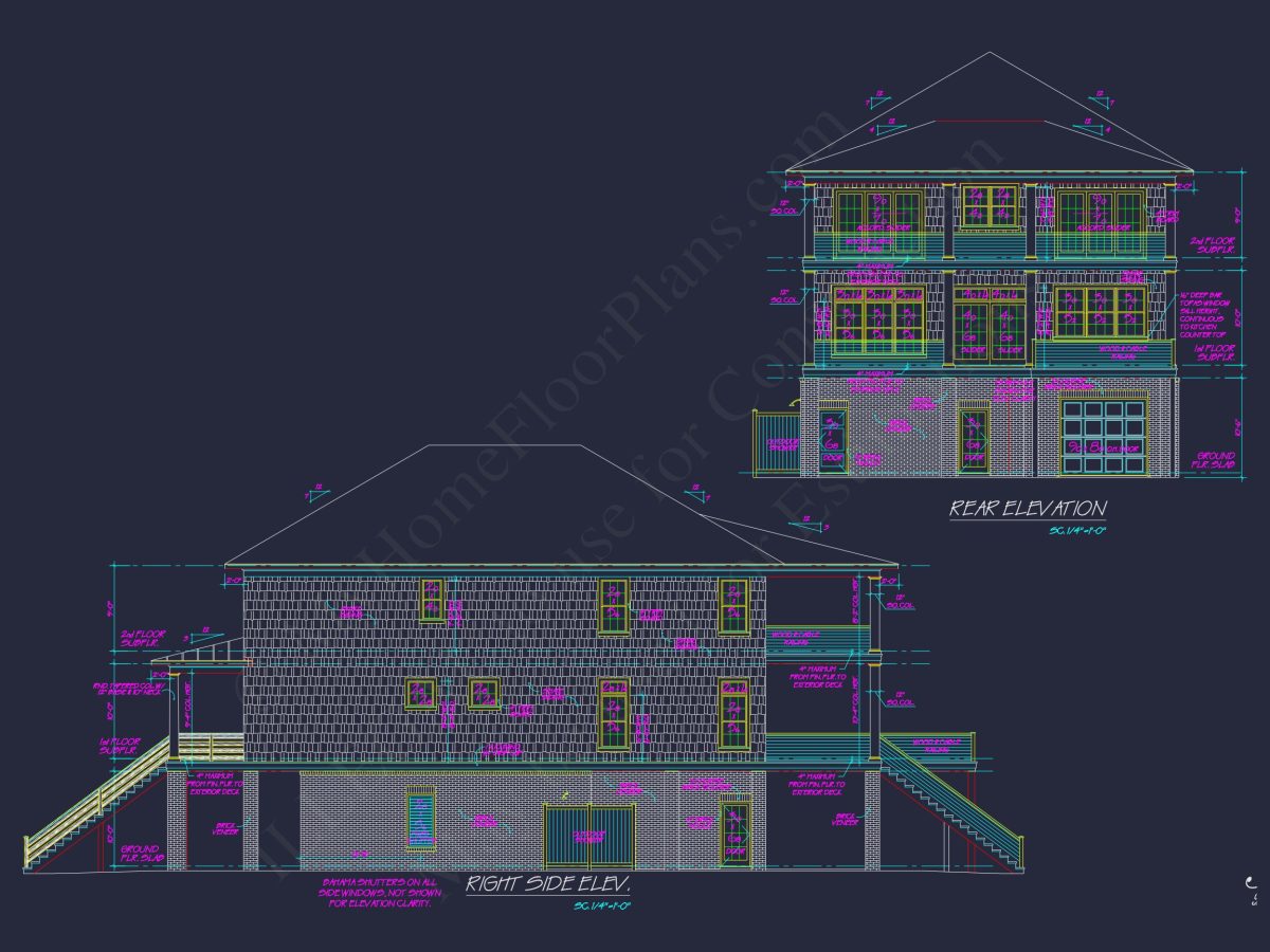 Modern house Plan: Detailed Floor Plan, CAD Designs & Blueprint