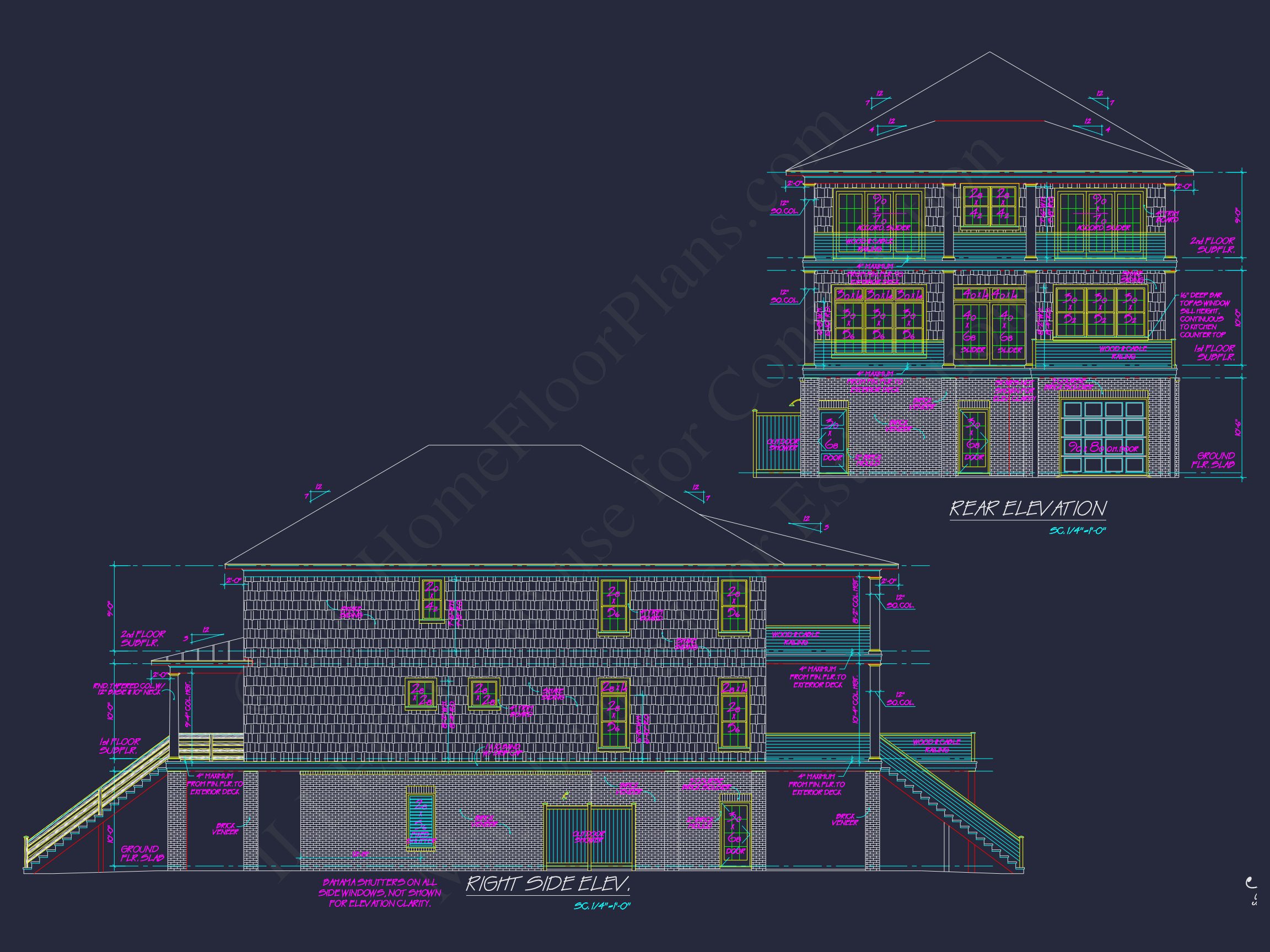 Modern house Plan: Detailed Floor Plan,CAD Designs & Blueprint