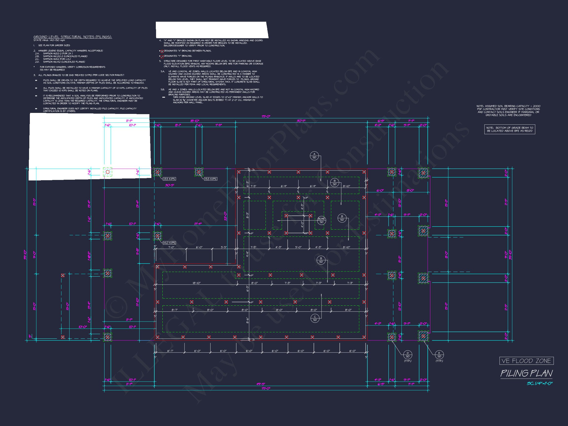Modern house Plan: Detailed Floor Plan,CAD Designs & Blueprint
