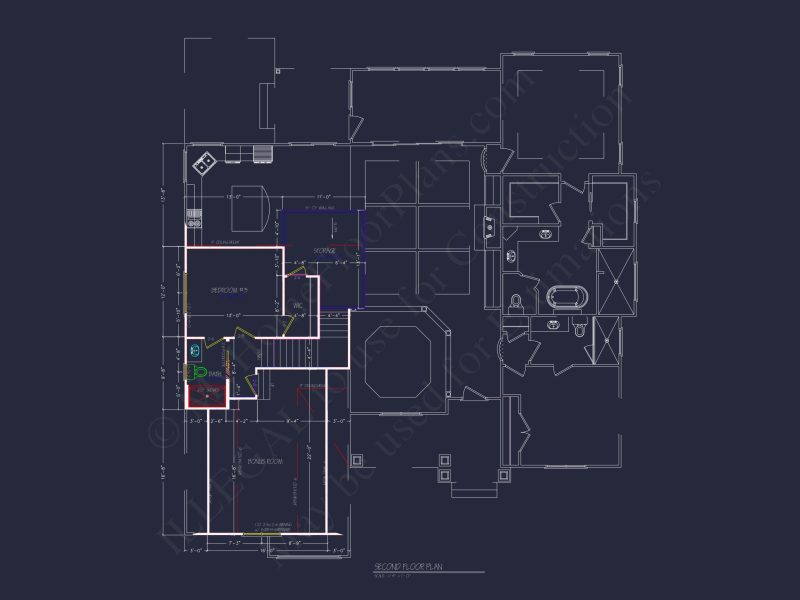 Modern house Plan with 2 Floors & CAD Design for 5 Bedrooms