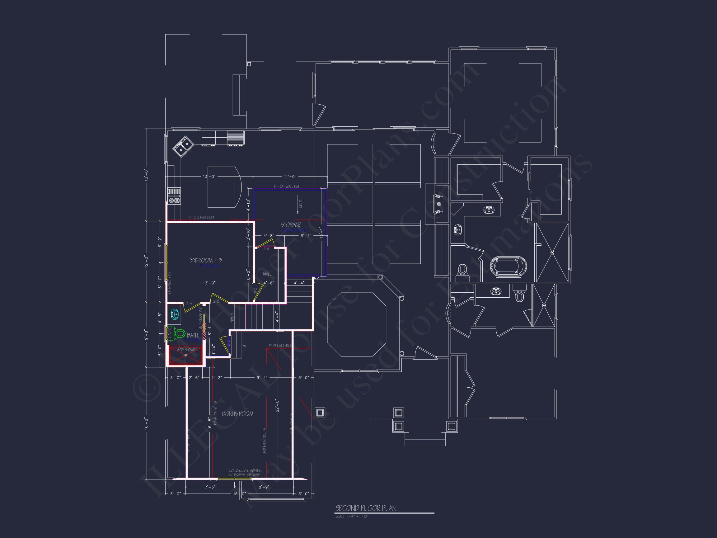 Modern house Plan with 2 Floors & CAD Design for 5 Bedrooms