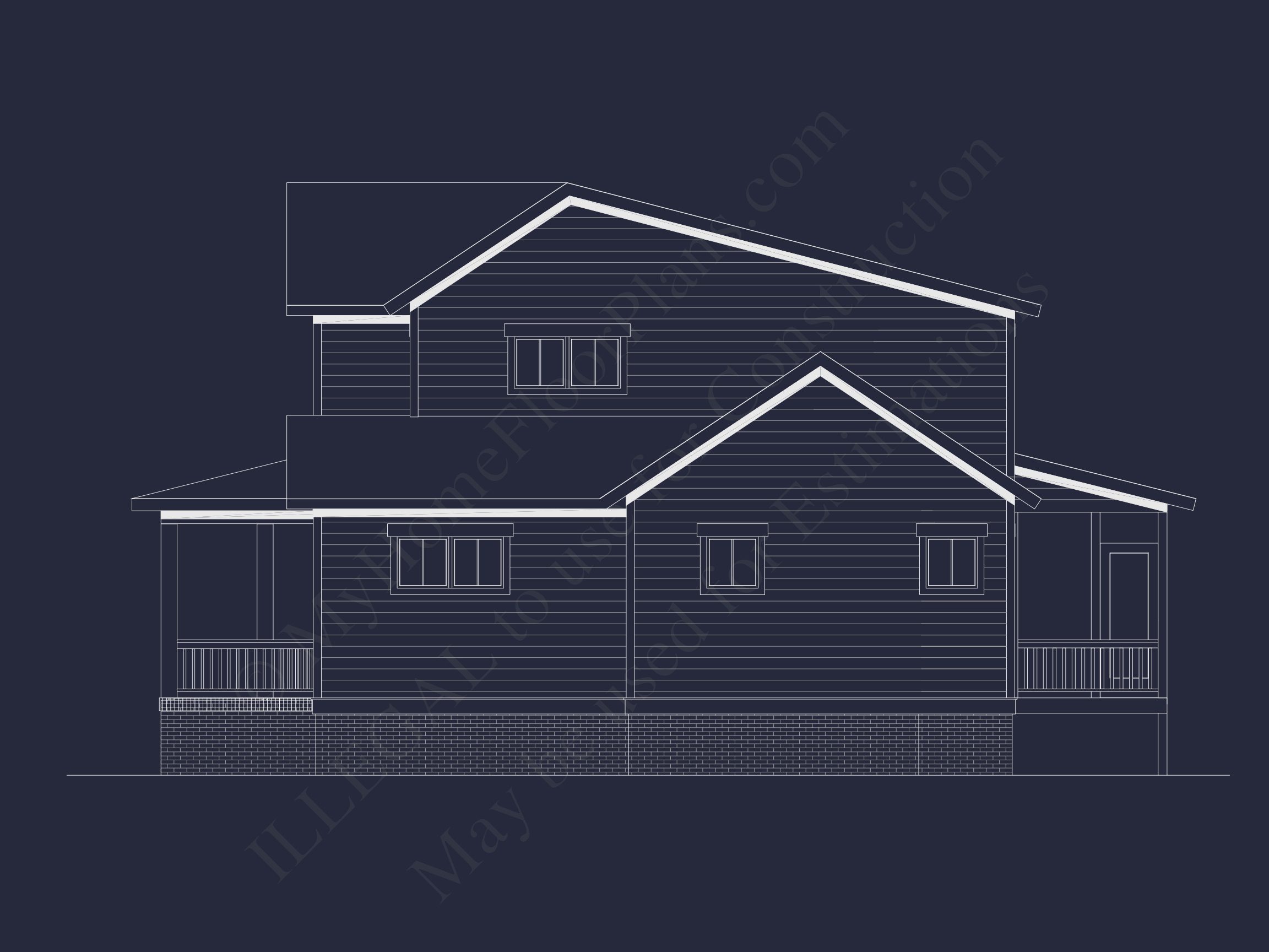 Modern house Plan with 2 Floors,CAD Blueprint & 5 Bedrooms