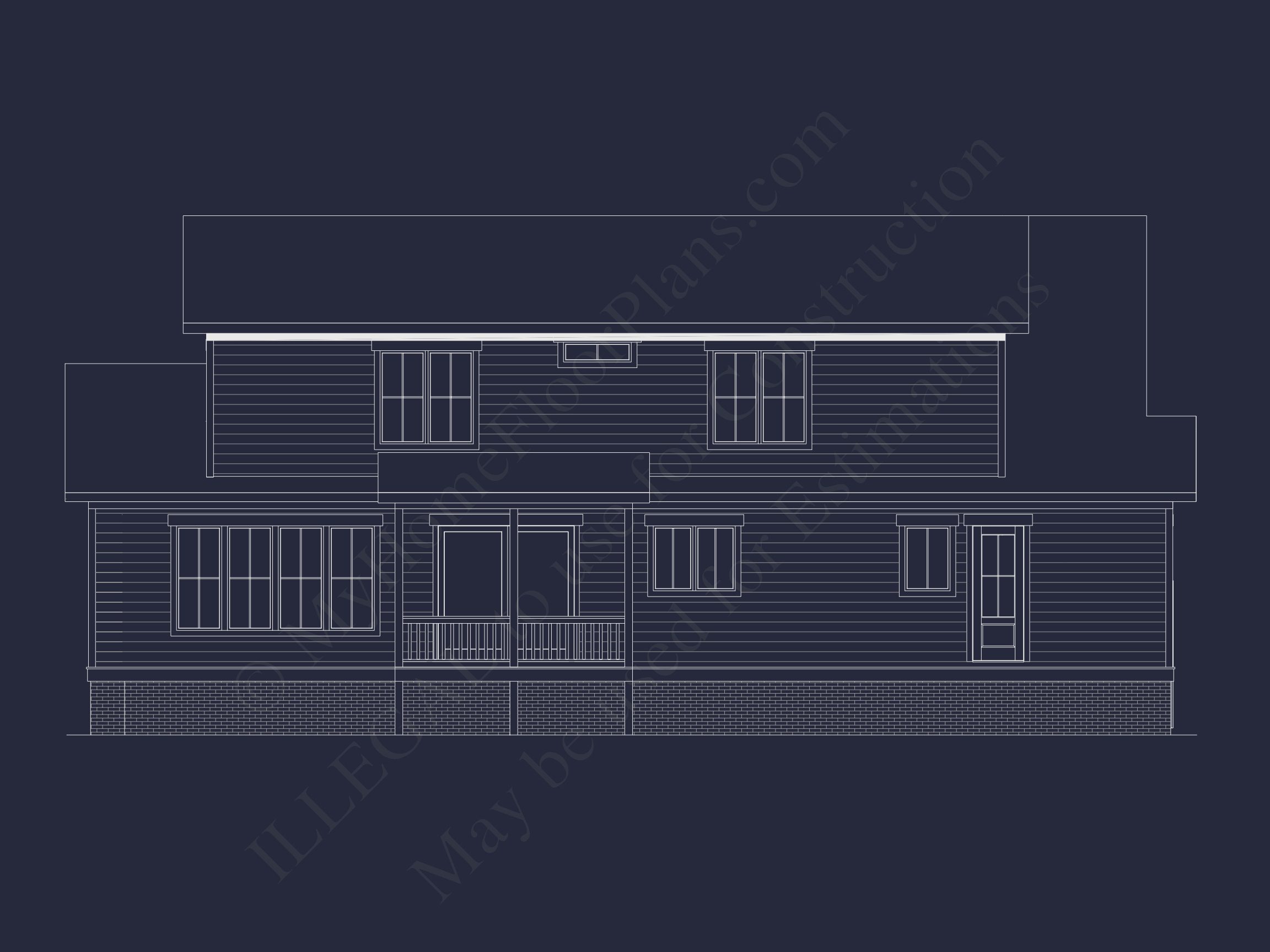 Modern house Plan with 2 Floors,CAD Blueprint & 5 Bedrooms