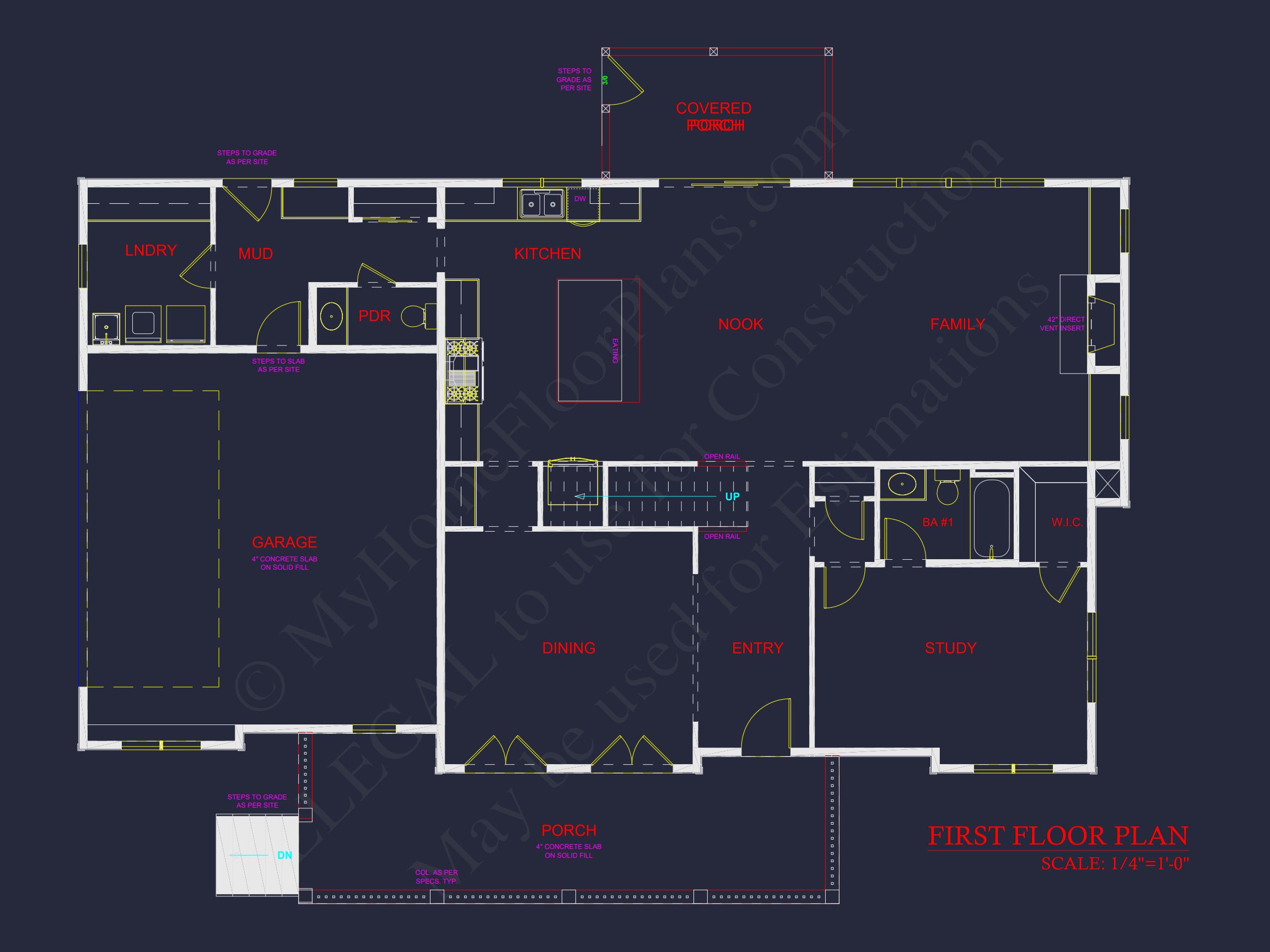 Modern house Plan with 2 Floors,CAD Blueprint & 5 Bedrooms
