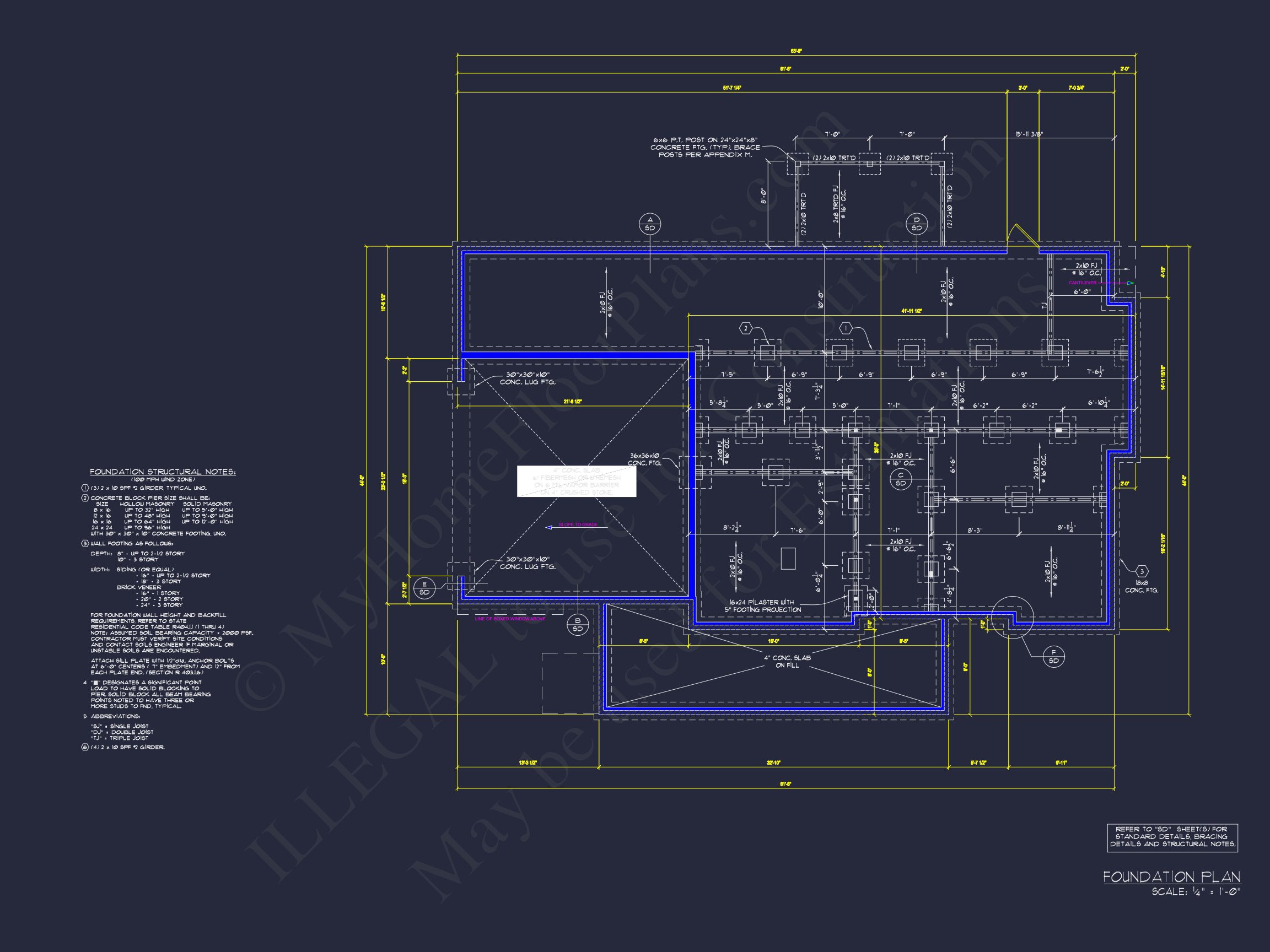 Modern house Plan with 2 Floors,CAD Blueprint & 5 Bedrooms