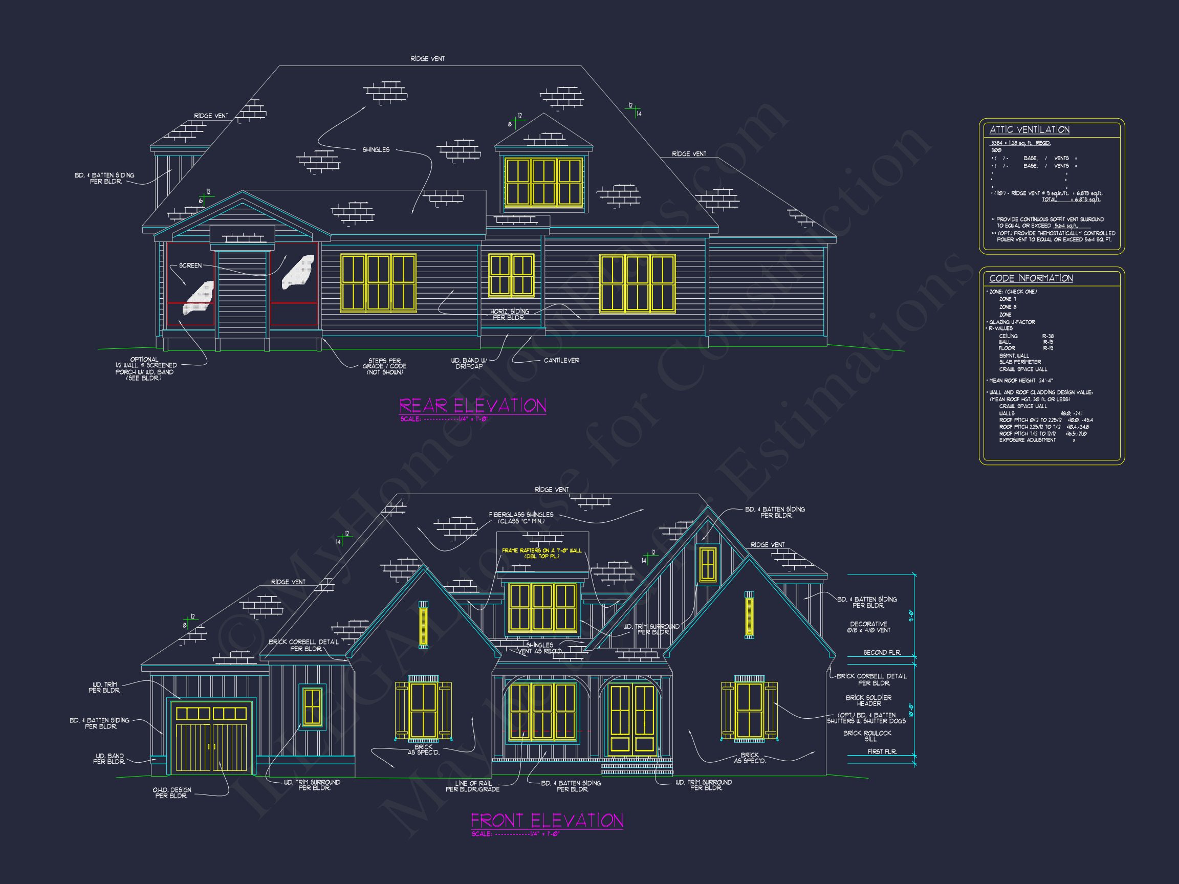 Modern house Plan with 2 Story Design & Spacious Floor Plans