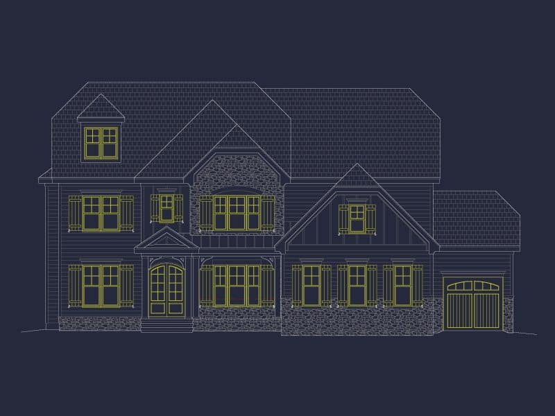 Modern house Plan with 3 Floors, CAD & Spacious Layout
