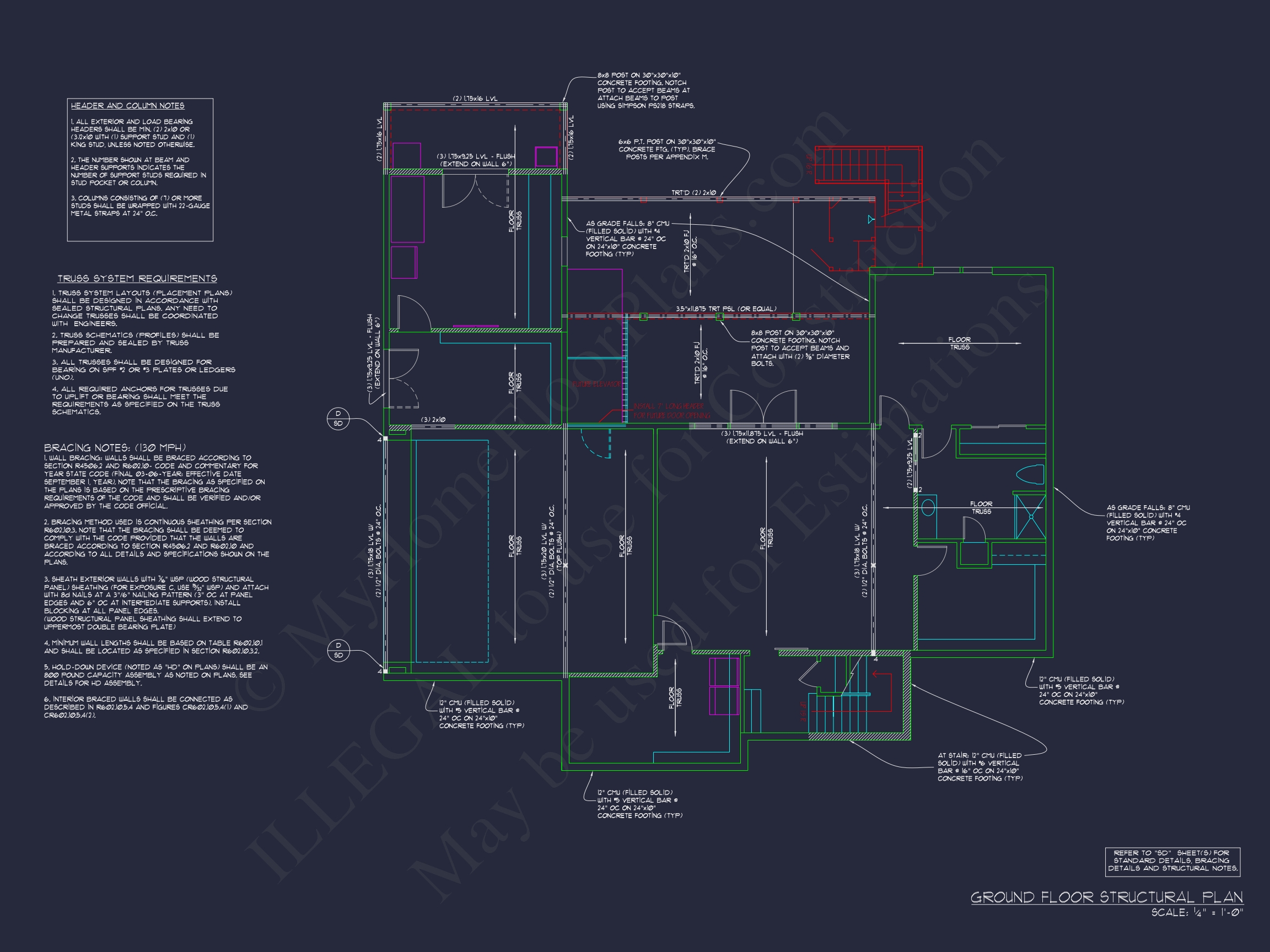 Modern Home Plan with 4 Bedrooms