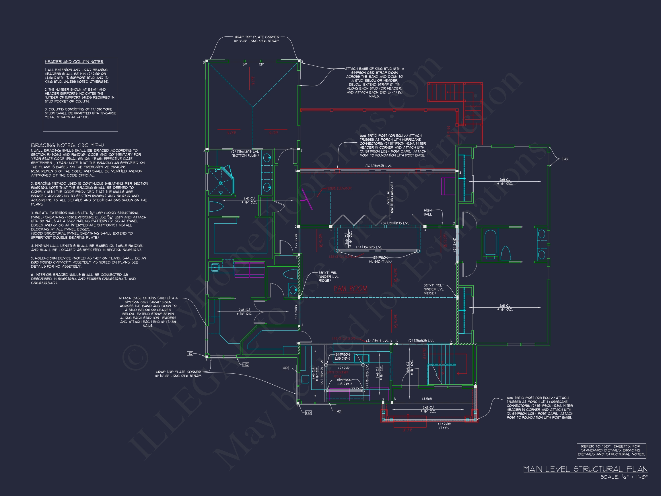 2-Story CAD Blueprint Designs