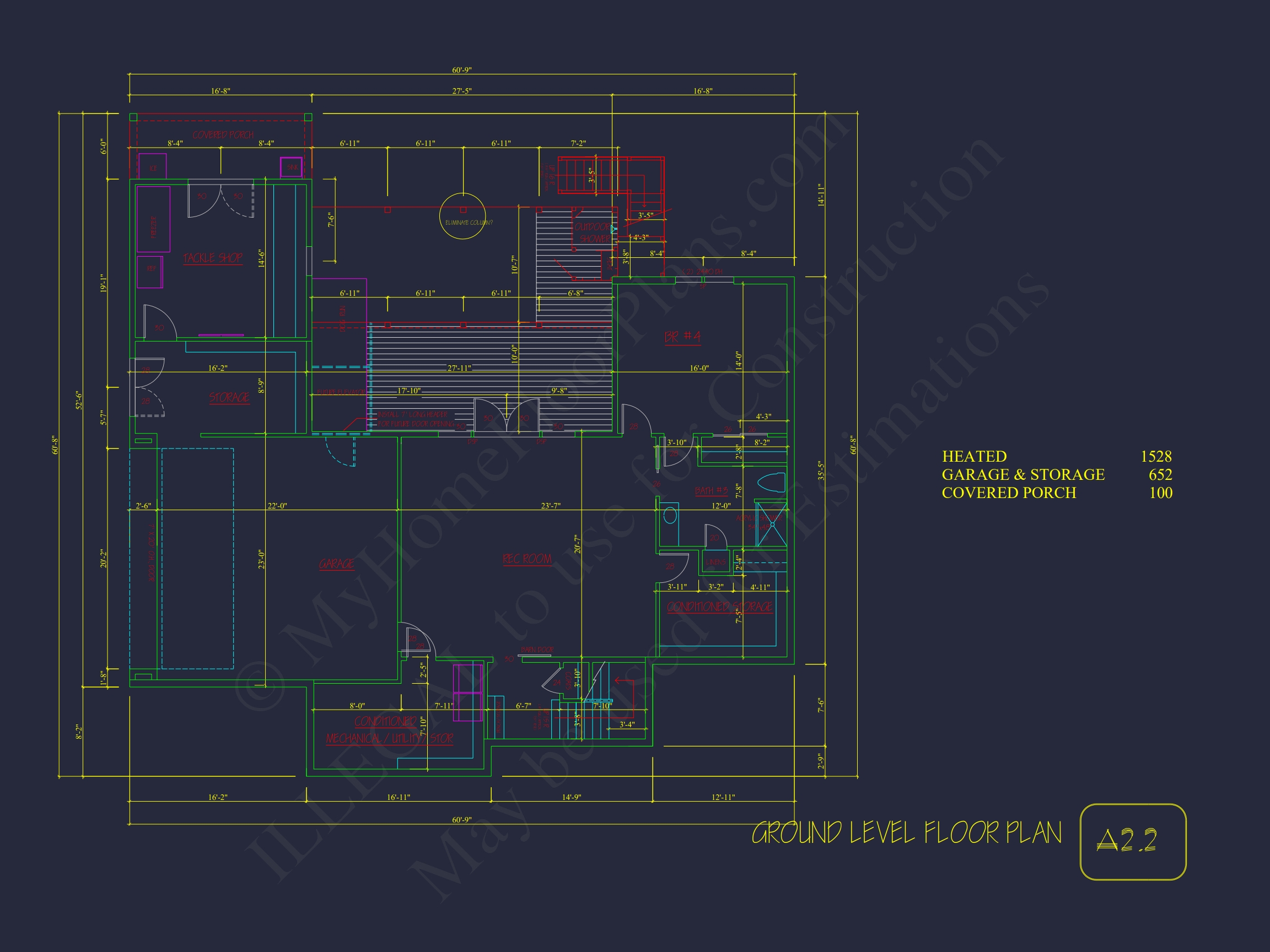 Modern Home Plan with 4 Bedrooms